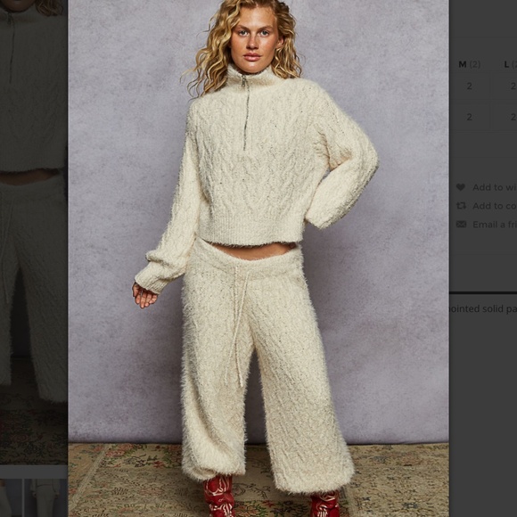 POL “ Francesca “ POL Berber 2 PIECE SWEATER SET 70 - Picture 9 of 10